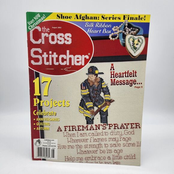 Lot of 5 Cross Stitch Magazines Floral Vases Precious Moments Fish Fireman Etc - Picture 2 of 12